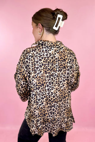  Leopard Print Top- Latte