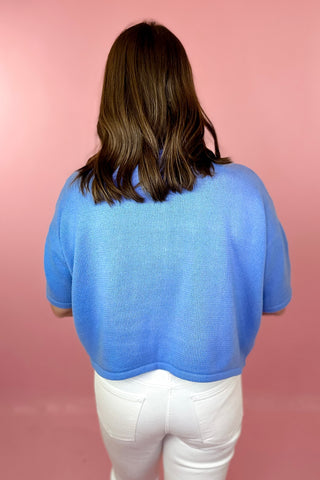 Button Front Cardigan Blue