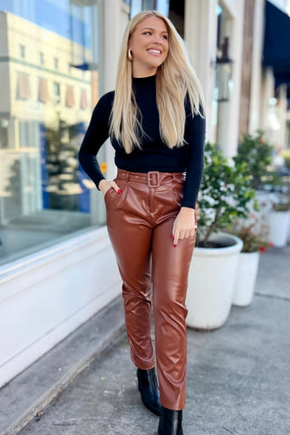 Full Disclosure Faux Leather Pants