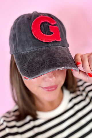 "G" Distressed Baseball Cap Black