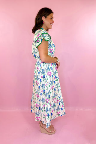 Garden Views Floral Midi Dress