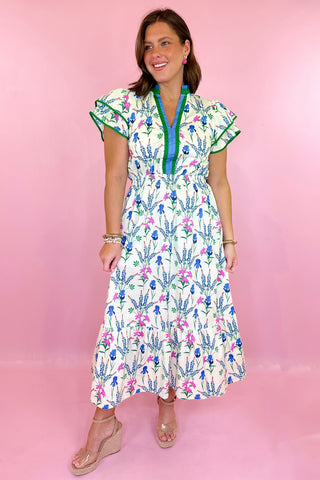 Garden Views Floral Midi Dress