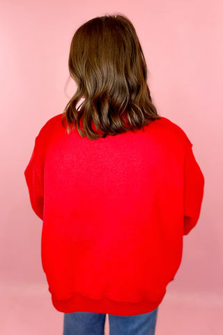 Georgia Embroidered Mock Sweatshirt