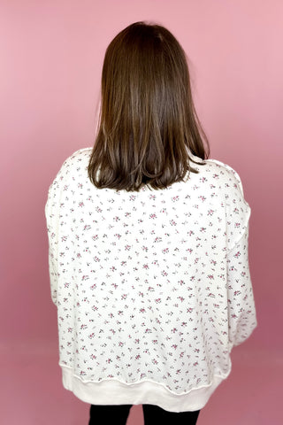 Georgia Floral Embroidered Mock Sweatshirt