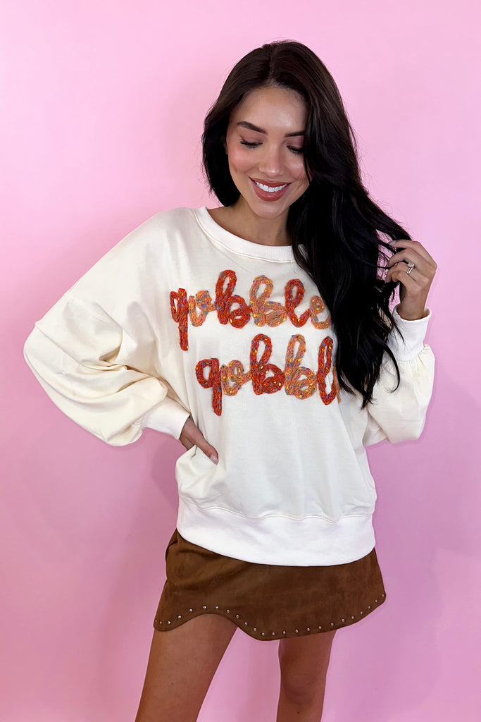 Gobble gobble thanksgiving sweater oversized