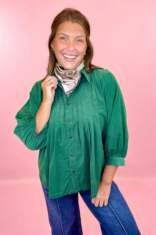 Corduroy Top Hunter Green