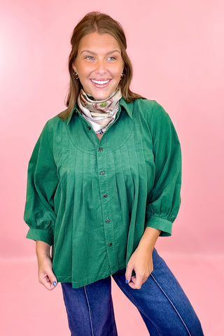 Corduroy Top Hunter Green