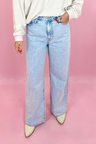 High Waist Wide Leg Jean Light