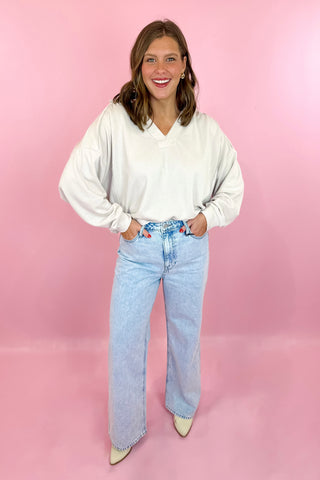 High Waist Wide Leg Jean Light
