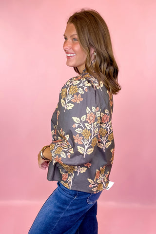 Hold On To This Floral Top Mocha