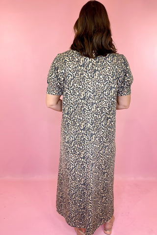 Leopard Midi Dress Tan