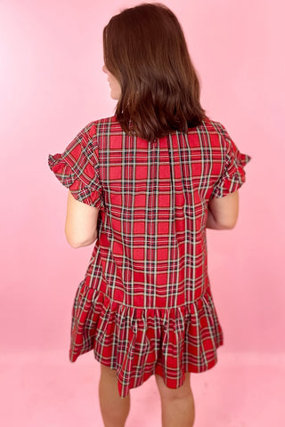 red plaid dress