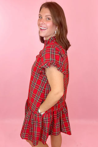 red plaid dress