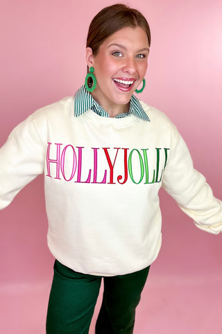 HollyJolly Embroidered Sweatshirt