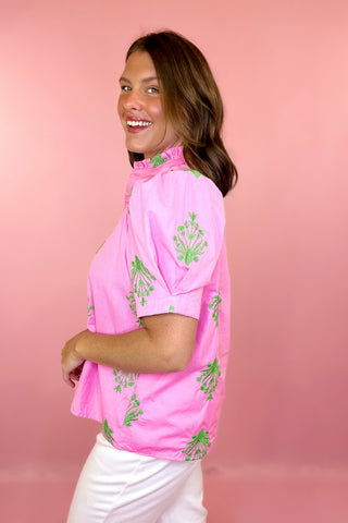Hopeful Blooms Floral Top Pink