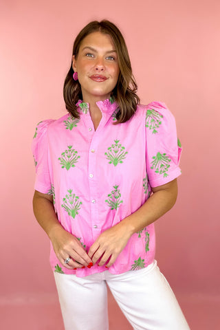  Floral Top Pink