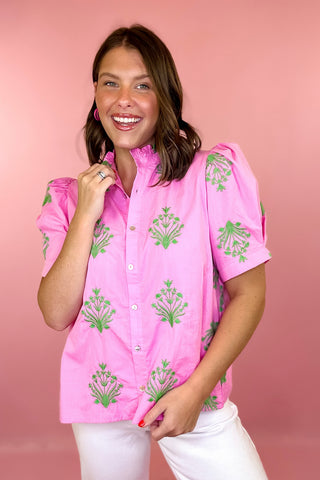 Hopeful Blooms Floral Top Pink
