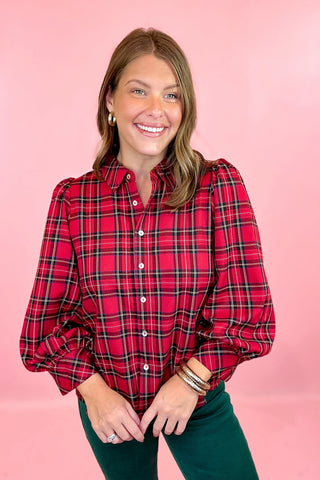 Tartan Plaid Top Red