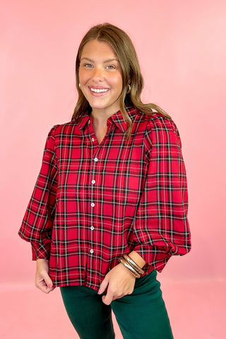 Tartan Plaid Top Red