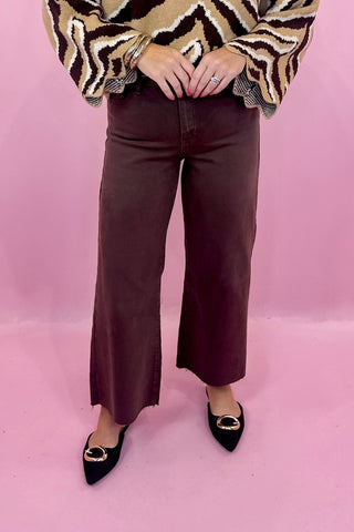 Lorelei High Waist Wide Leg Pant - Espresso