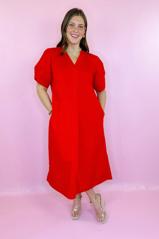 Midi Dress Red