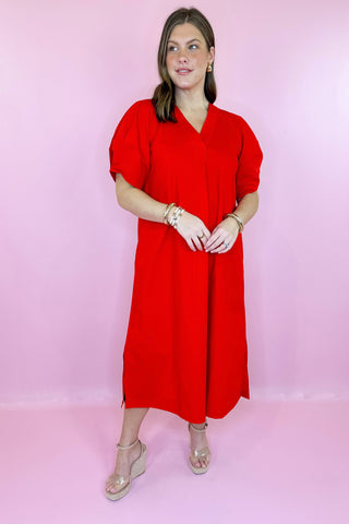 Midi Dress Red