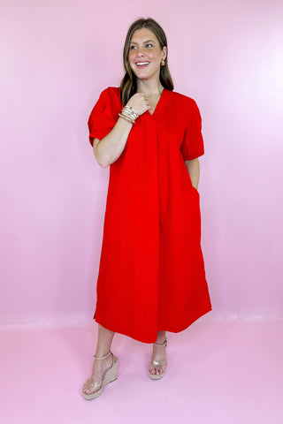 Midi Dress Red