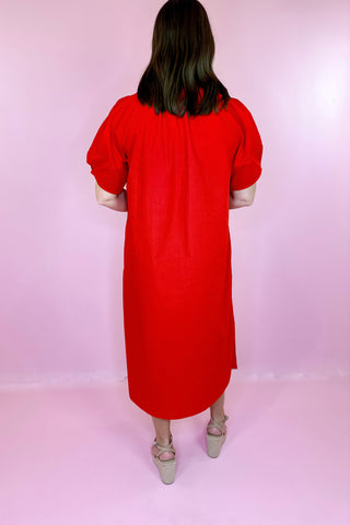  Midi Dress Red