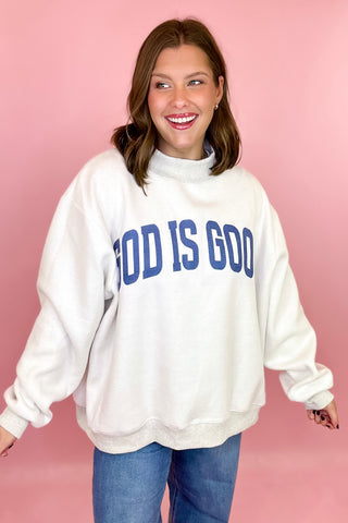 Jesus/God Is Good Reversible Mock Sweatshirt