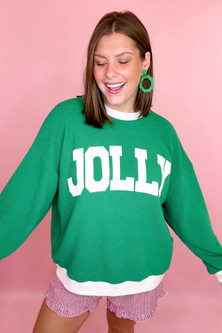Jolly Holiday Ringer Sweatshirt 