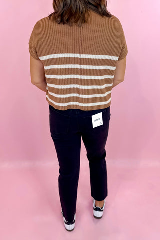 black straight leg jeans