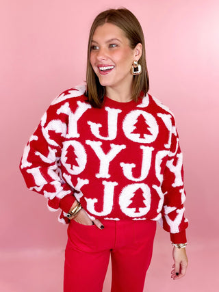 Joy Holiday Sweater Red