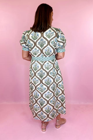 Floral Midi Dress Natural