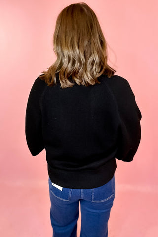 black short sleeve sweater