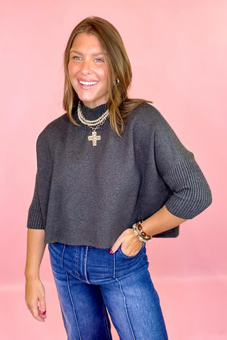 Kerisma Solid Knit Sweater Charcoal