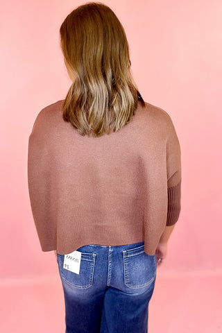 Kerisma Solid Knit Sweater Heather Brown