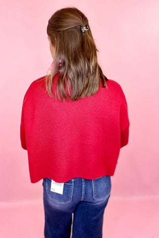 Kerisma Solid Knit Sweater Scarlet