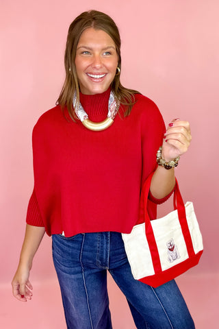 Kerisma Solid Knit Sweater Scarlet