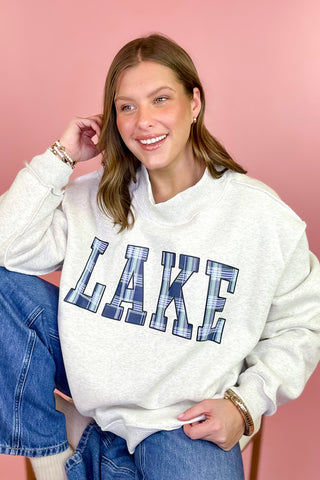 Lake/Mountains Reversible Mock Sweatshirt