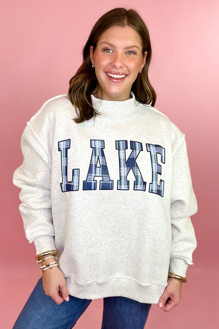 Lake/Mountains Reversible Mock Sweatshirt