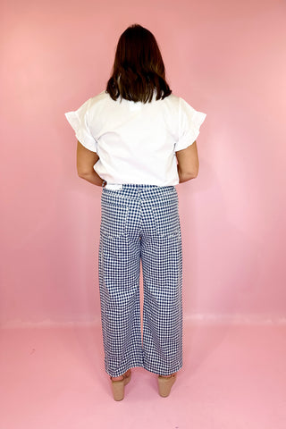 Barrel Twist Jean Navy Gingham