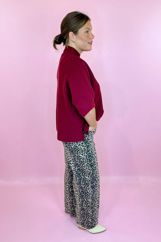 Leopard High Rise Vintage Straight Leg Jean