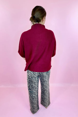 Leopard High Rise Vintage Straight Leg Jean