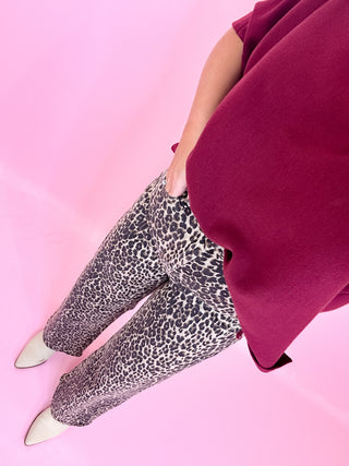 Leopard High Rise Vintage Straight Leg Jean