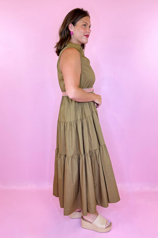  Sleeveless Midi Dress Mocha