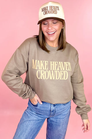 Make Heaven Crowded Puff Sweatshirt Brown