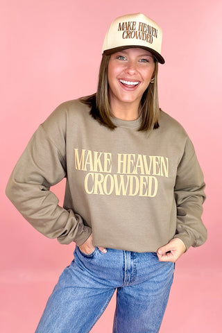 Make Heaven Crowded Puff Sweatshirt Brown