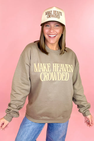 Make Heaven Crowded Puff Sweatshirt Brown