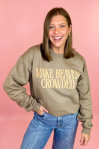 Make Heaven Crowded Puff Sweatshirt Brown