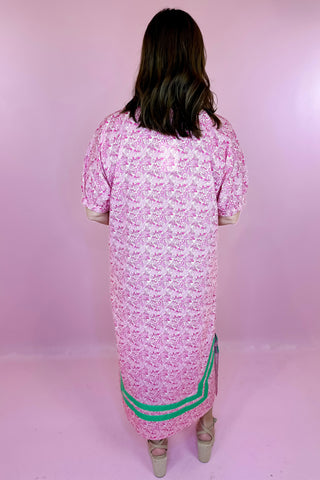 Floral Midi Dress Pink